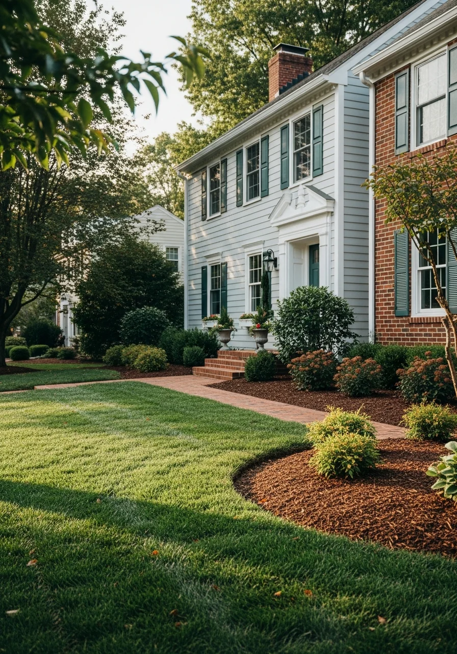 Portrait view of a Carroll County residence with updated exterior features and manicured grounds.