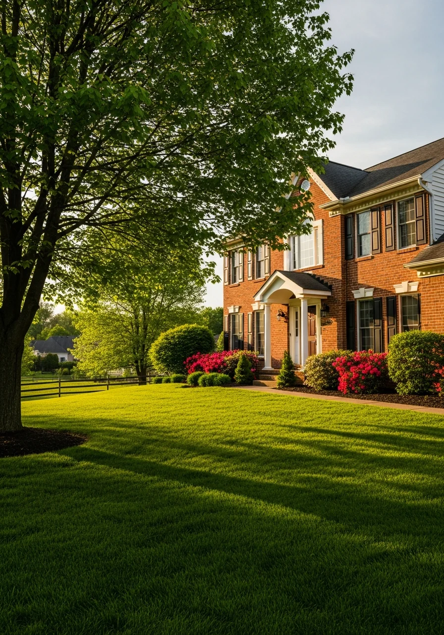 Portrait-style photo of a Washington County home with traditional exterior and established landscaping.